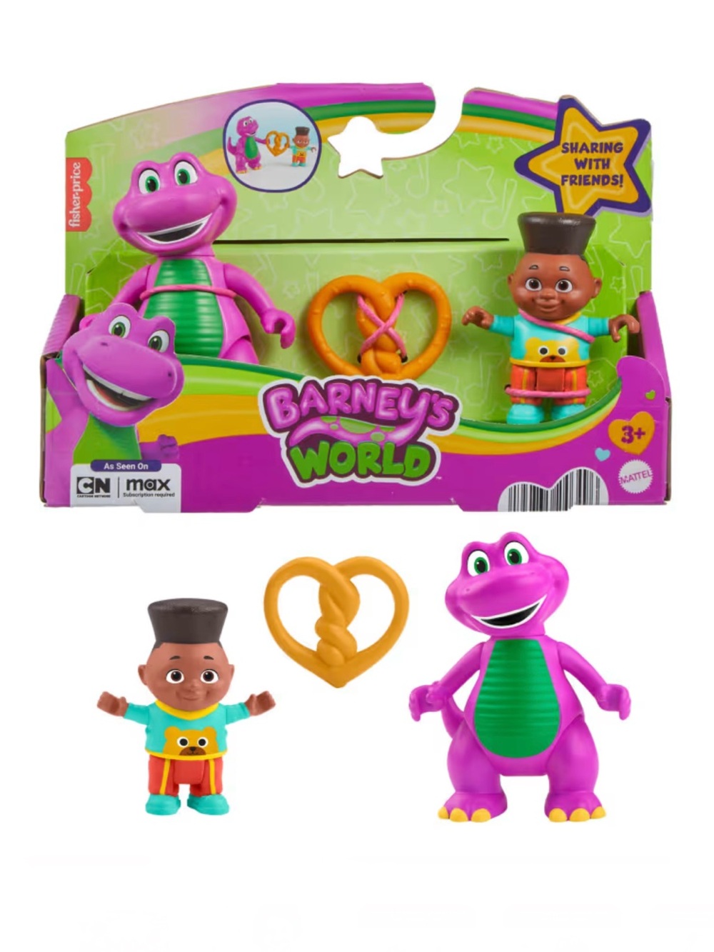 Barney's World Barney & Friend David Figure Set Fisher Price